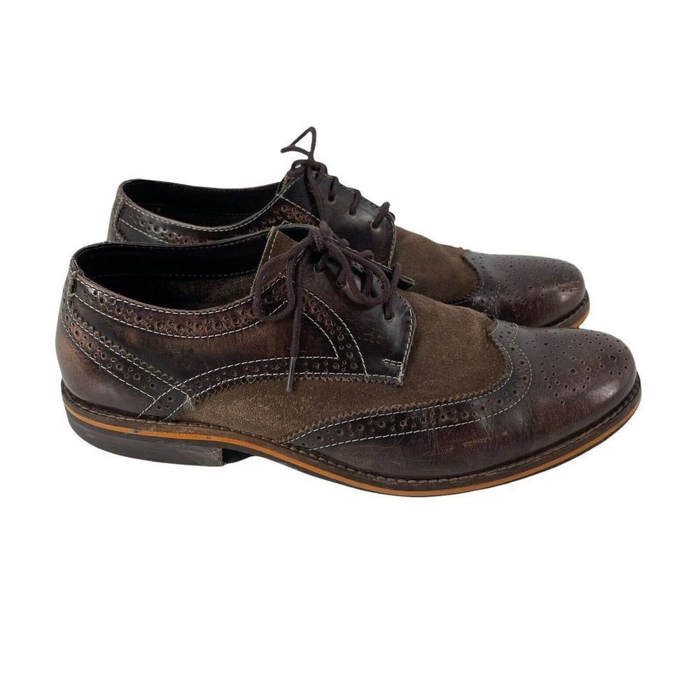 Lotus Wingtip Shoes Brown Mens US 9 UK 8 Leather Oxford Lace Up Dress Shoes